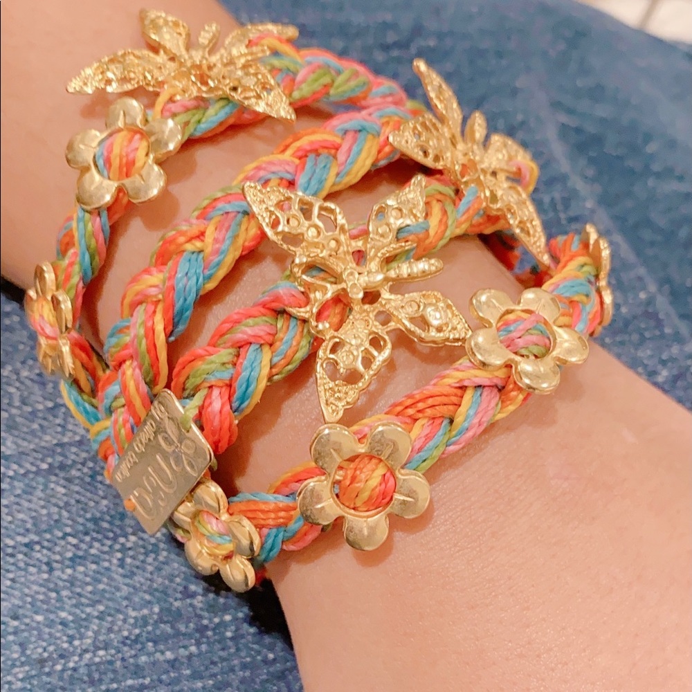 Brazil Multi Strand Butterfly Colored Bracelet - Picture 1 of 4